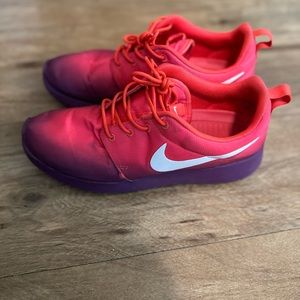 Pink and purple Nike Roshes 8.5
